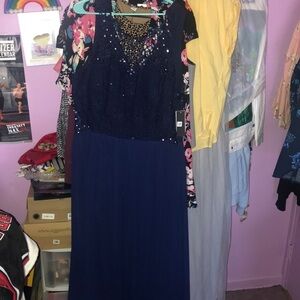 Navy blue long dress